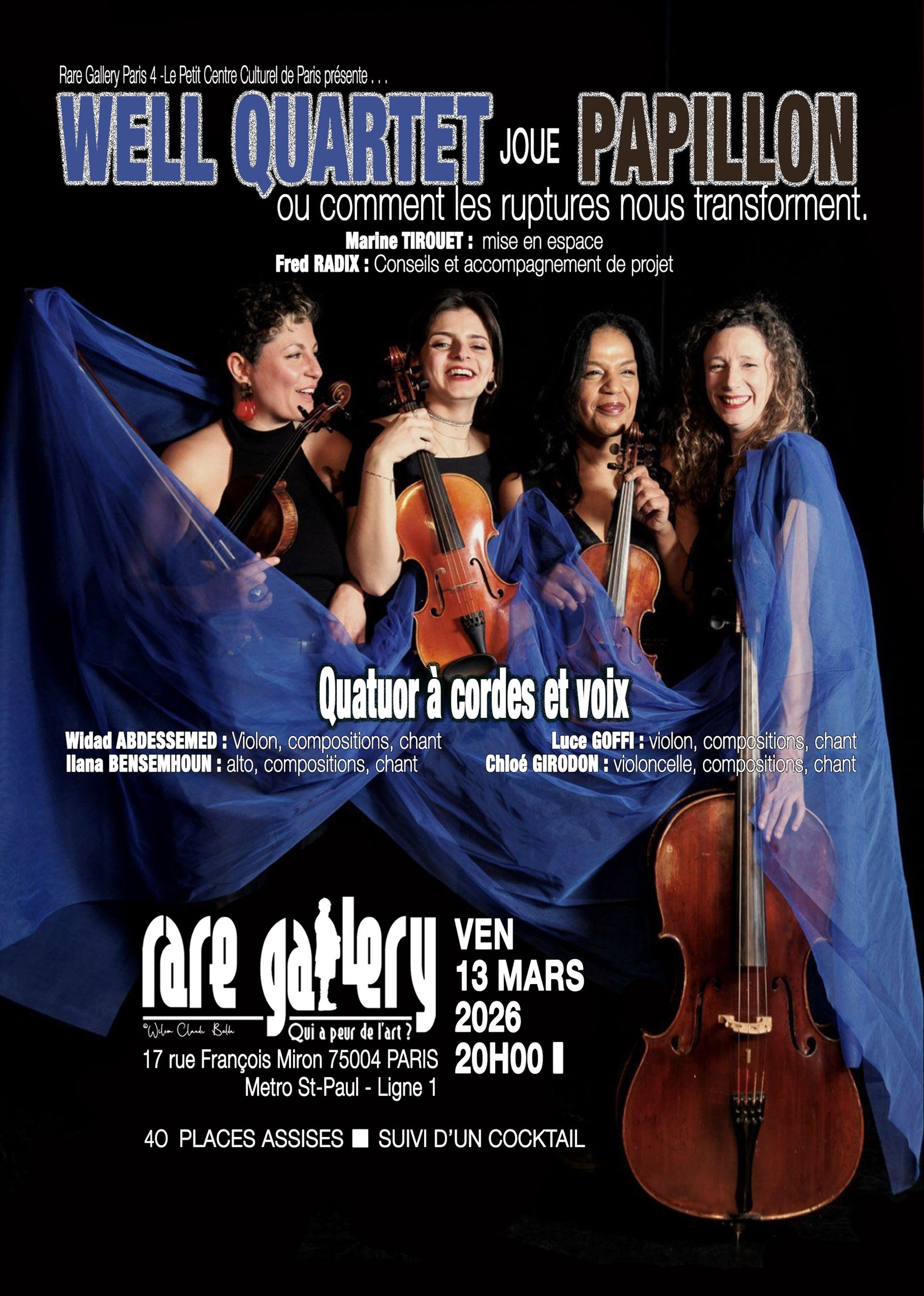 Well Quartet le Quatuor à cordes et voix joue Papillon
