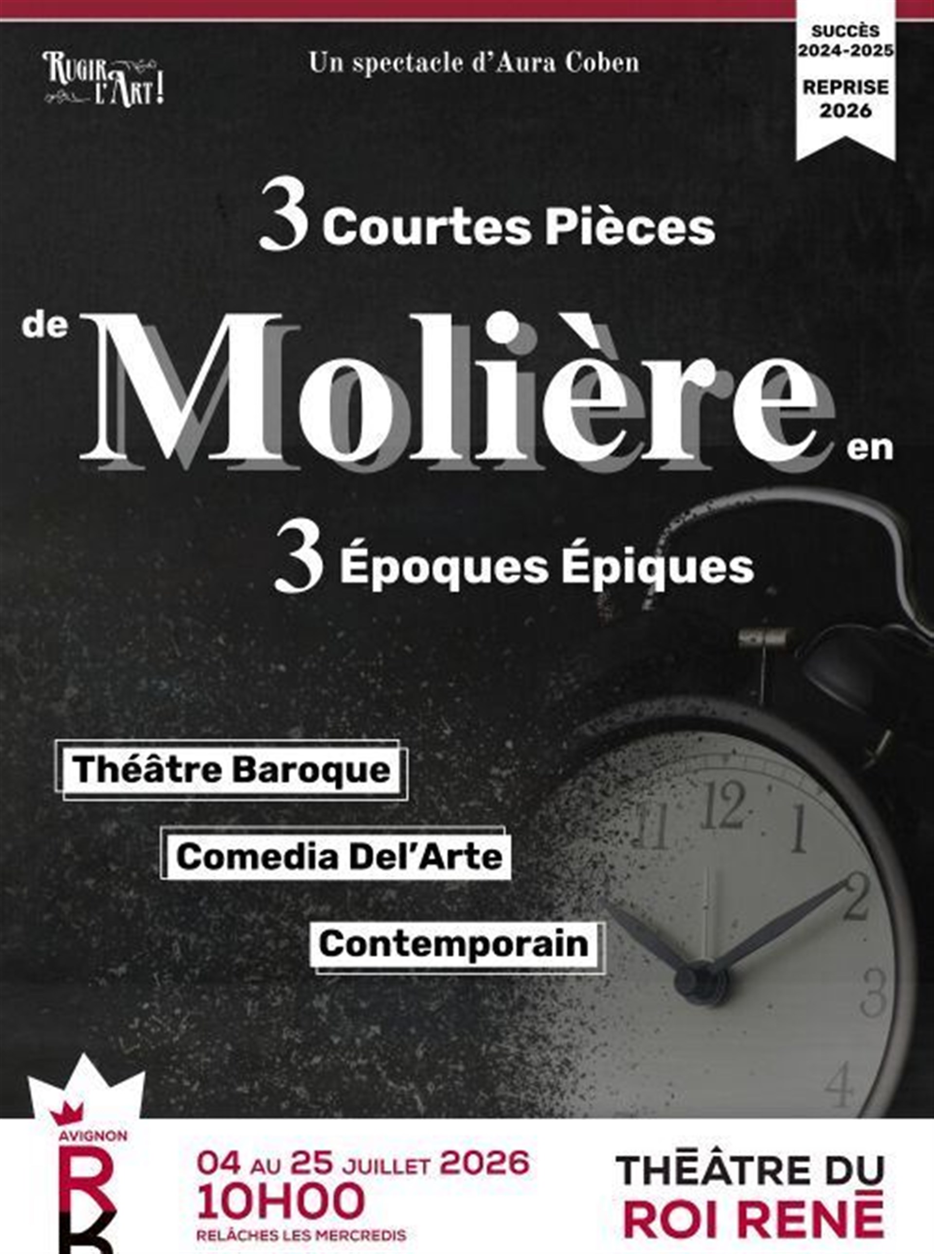 3 courtes pièces de Molière en 3 époques épiques