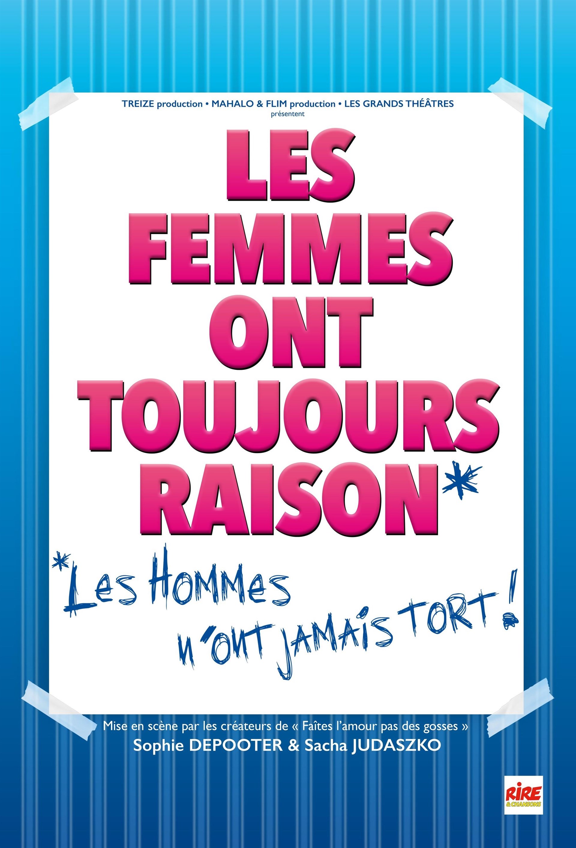 Les femmes ont toujours raison, les hommes n'ont jamais tort !