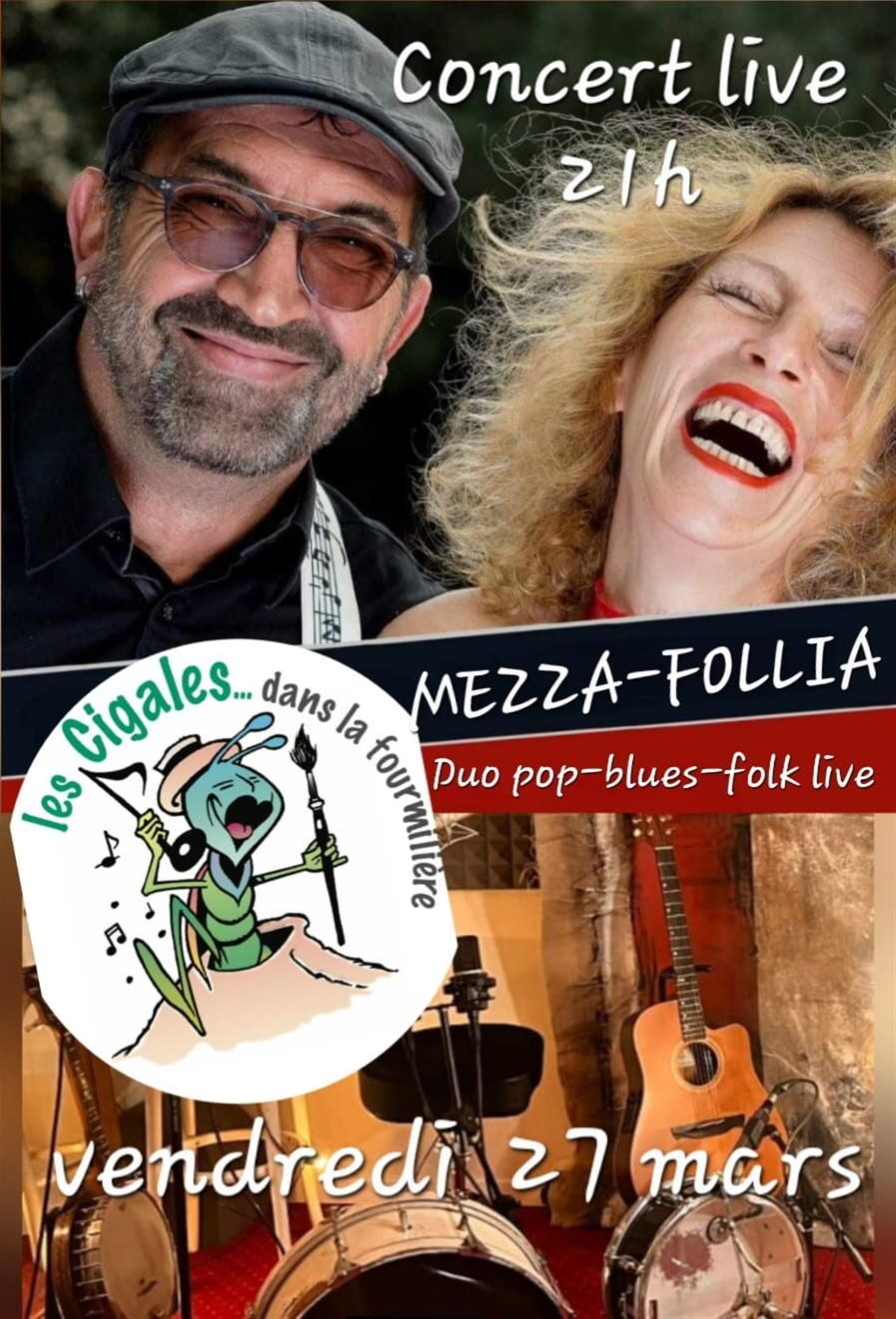 Mezza-Follia - Duo pop-blues-folk live