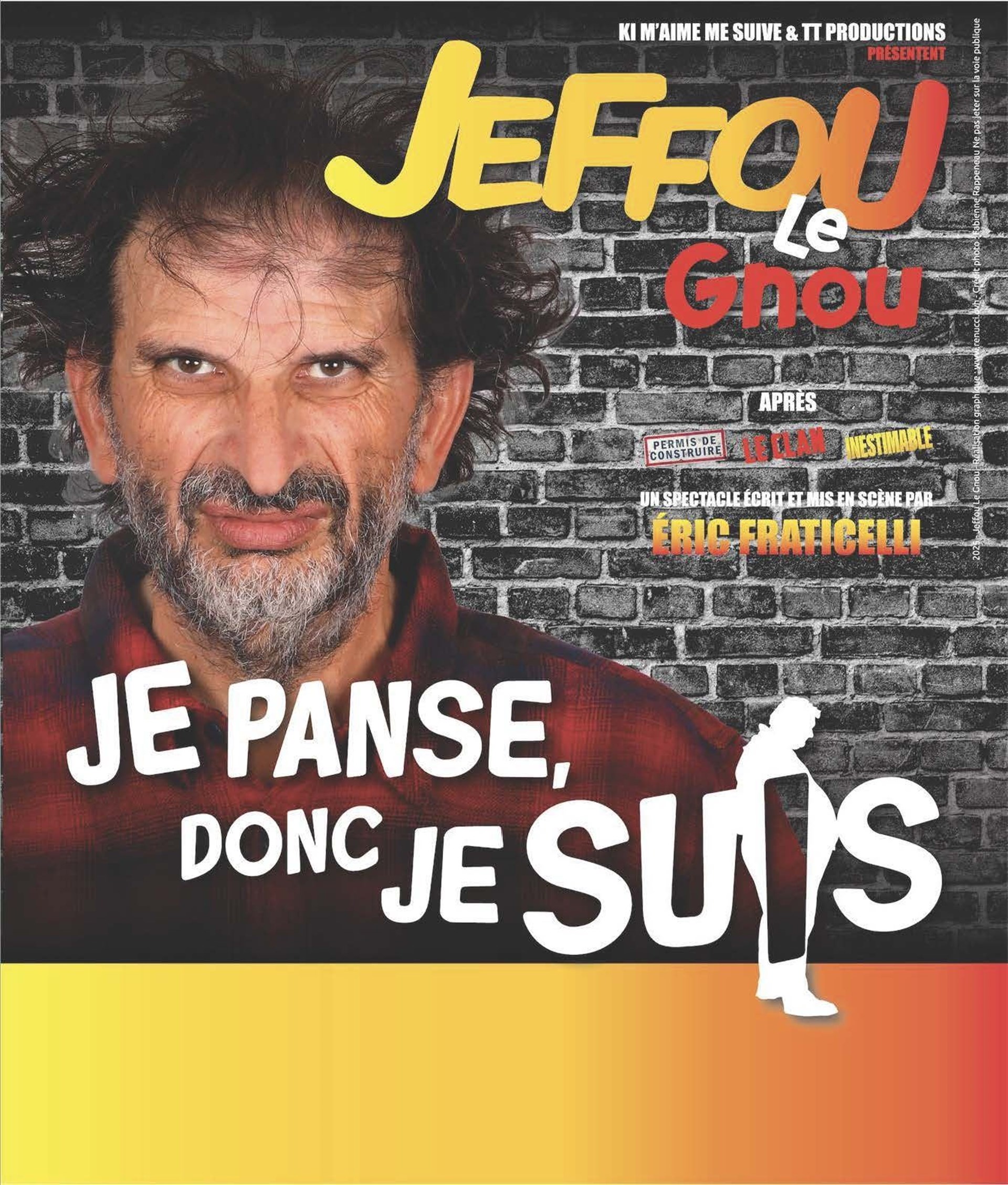 Jeffou le Gnou dans Je panse donc je suis   Festival Théâtre en Vigne