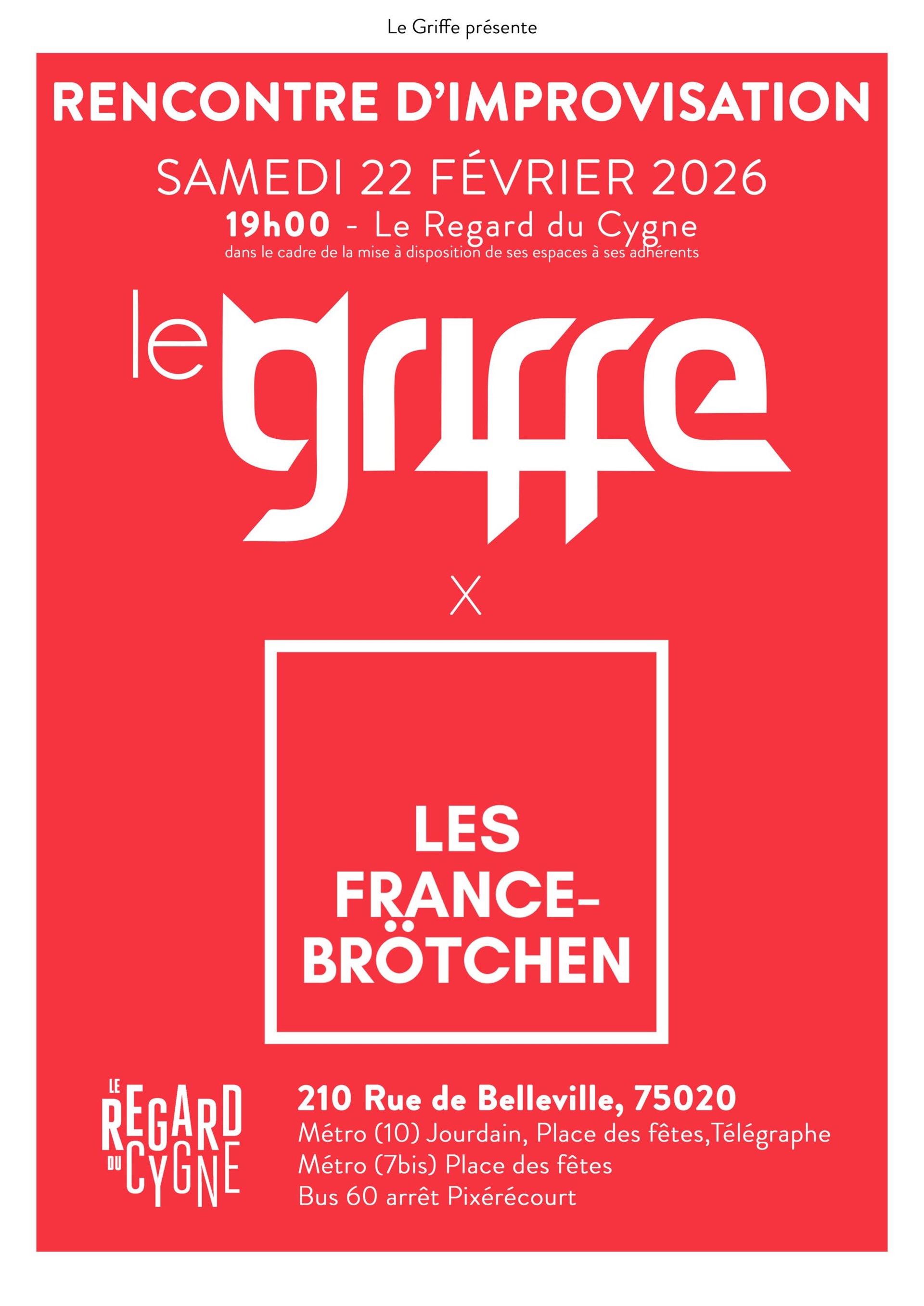 Rencontre d'Improvisation : Le Griffe vs Les France-Brötchen