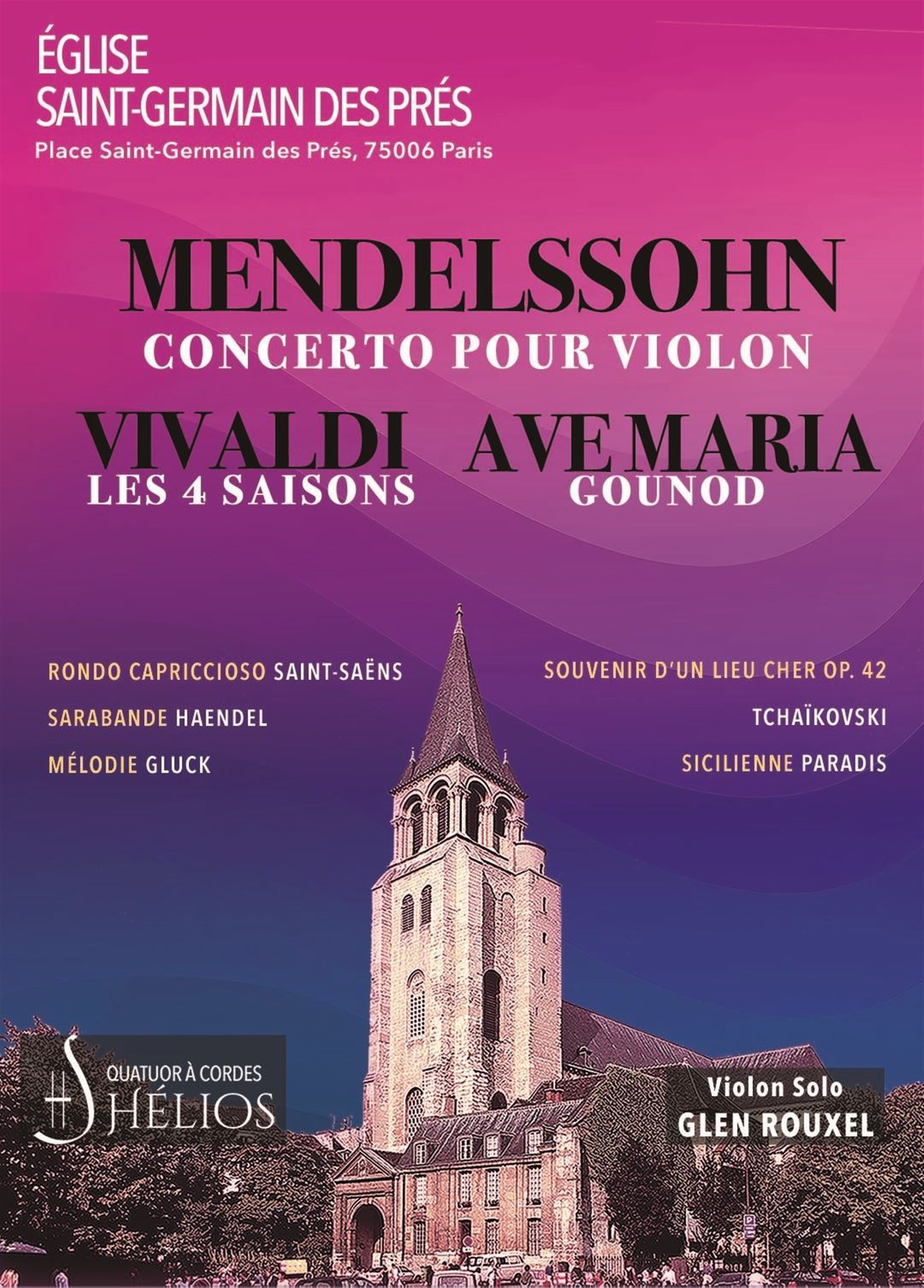 Les 4 Saisons de Vivaldi, Ave Maria et Concerto pour violon de Mendelssohn