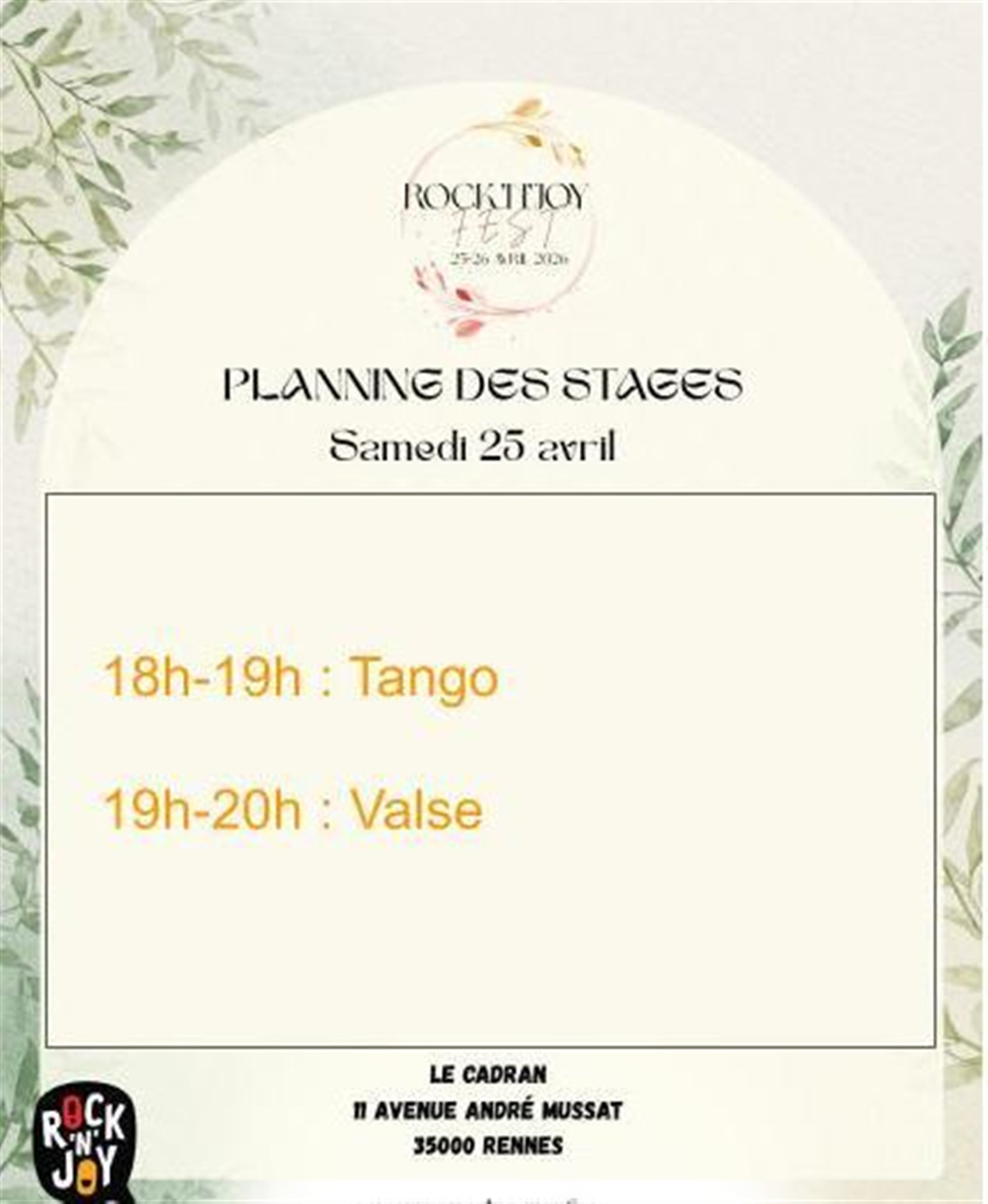 Stage Valse et Tango