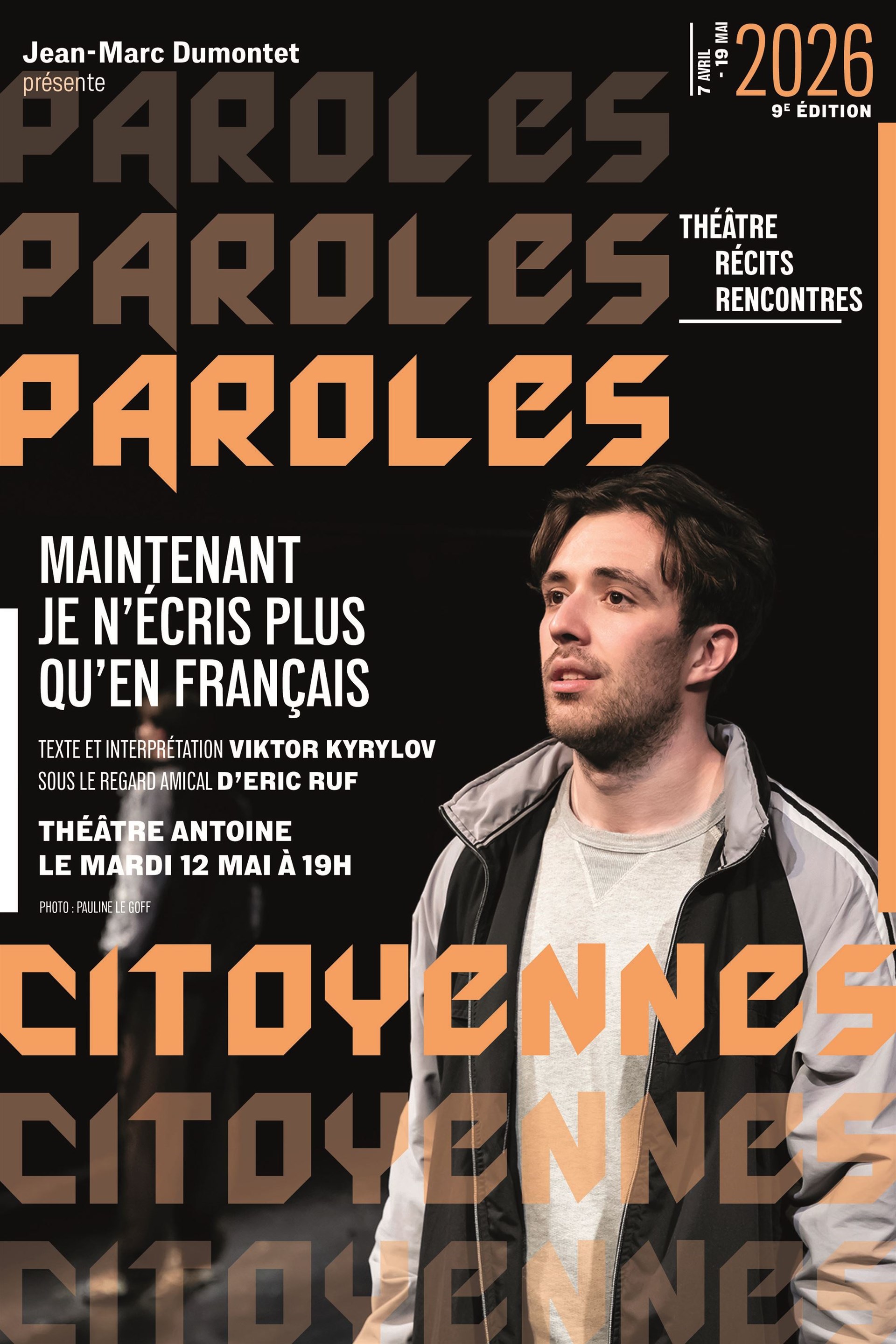 Maintenant je n'écris plus qu'en français