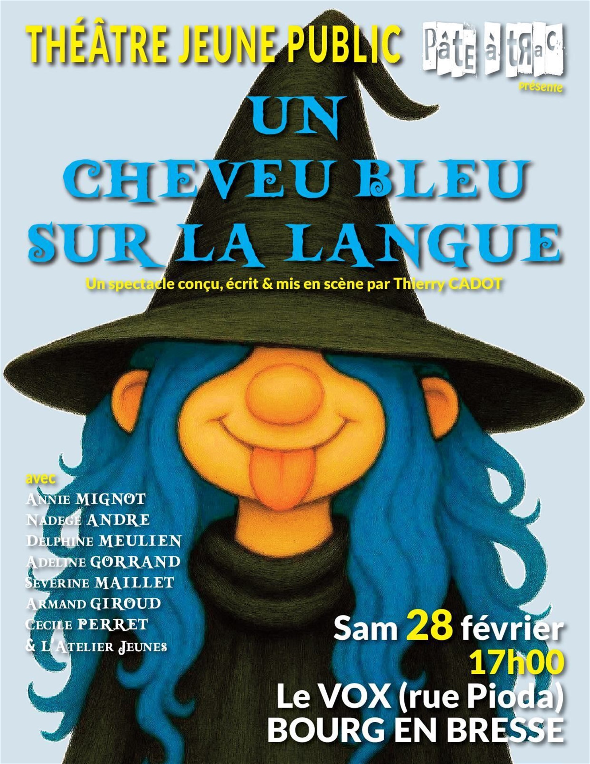 Un cheveu bleu sur la langue