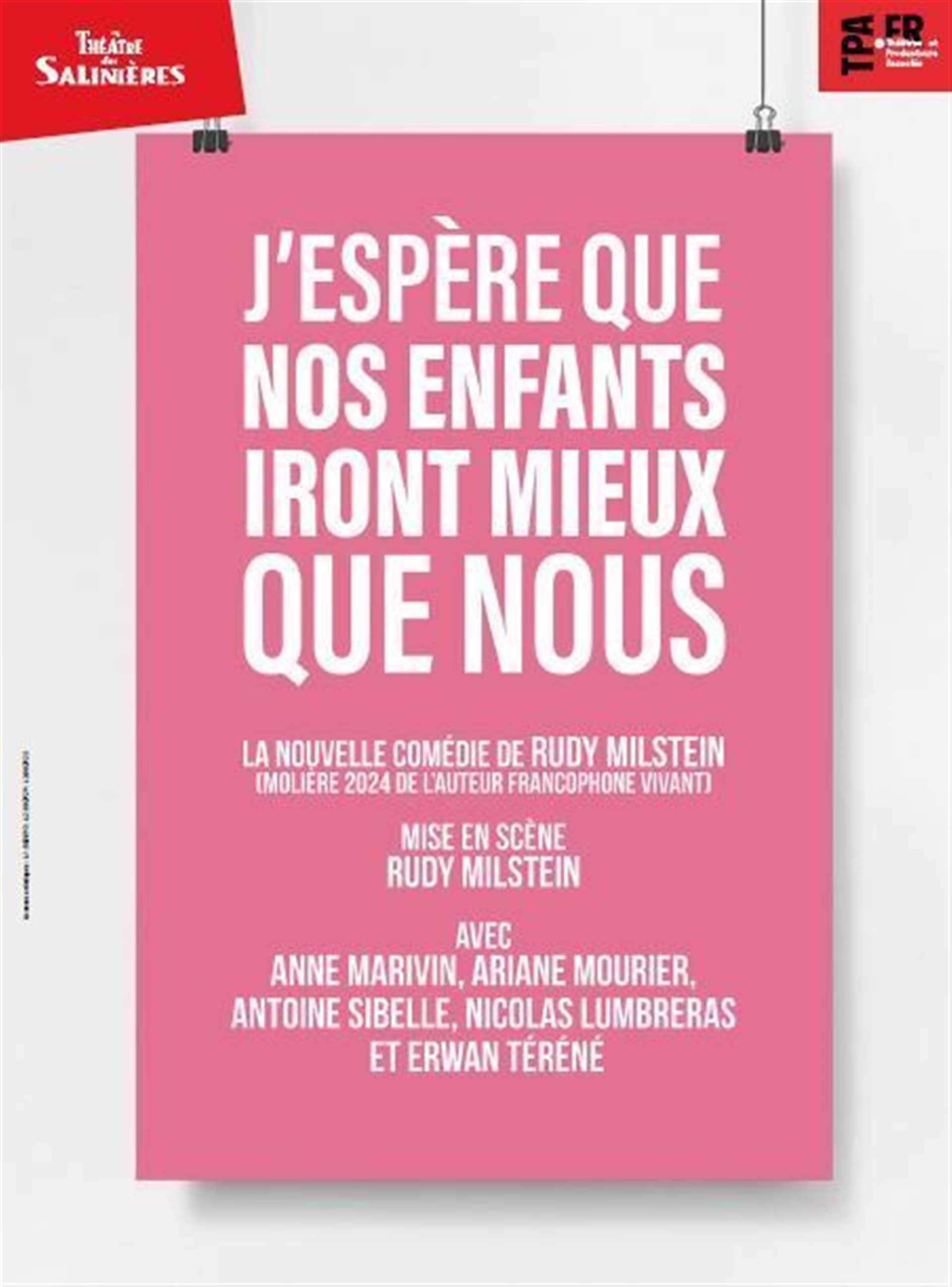 J'espère que nos enfants iront mieux que nous