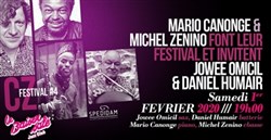 Affiche de Mario Canonge et Michel Zenino invitent Plume, Manu Codjia, Antoine Paganotti | CZ4