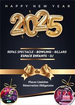 Affiche de Soirée repas-spectacle DJ de la Saint-Sylvestre du 31 décembre 2025