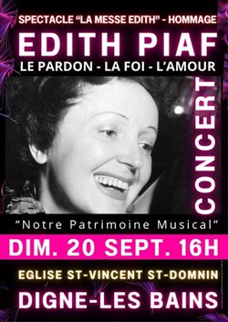 Affiche de La Messe Edith - Hommage à Edith Piaf