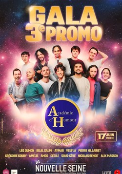 Affiche de Gala de la 3ème promotion de l'Académie d'Humour