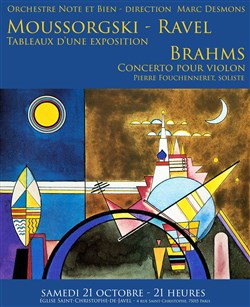 Affiche de Concert Moussorgski et Brahms