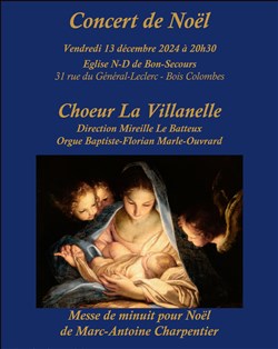 Affiche de Concert de Noël par le Choeur La Villanelle