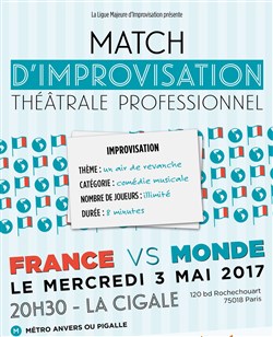 Affiche de Match d'impro professionnel : France vs Reste du Monde