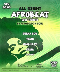 Affiche de Afrobeat all night – tribute concert