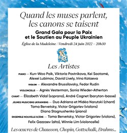 Affiche de Grand Gala pour la Paix et le soutien au peuple Ukrainien