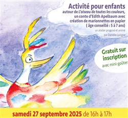 Affiche de Conte et création de marionnette | Animation pour enfants