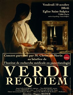 Affiche de Requiem de Verdi au bénéfice de la Recherche sur le Cancer du Pancréas