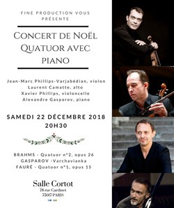 Affiche de Quatuor avec piano : Concert de Noël