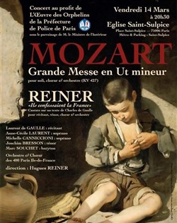 Affiche de Grande Messe en Ut mineur de Mozart, Cantate Charles de Gaulle de Reiner