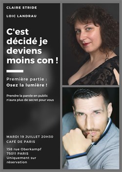 Affiche de Claire Stride dans C'est décidé je deviens moins con !