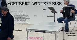 Affiche de Winterreise, le voyage d'hiver de Franz Schubert, pour voix et accordéon
