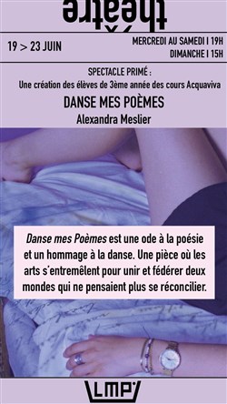 Affiche de Danse mes poèmes