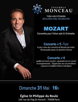 Affiche de Mozart : 2 Concertos n°4 & n°5 - Turc pour Violon et Orchestre
