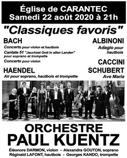 Affiche de Classiques favoris Bach / Haendel | Carantec