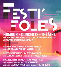 Affiche de Festi'Folies | Pass 1 jour Plateau d'humour : Anthony Joubert, Eric Collado, Redouane Behache