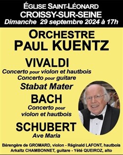 Affiche de Orchestre Paul Kuentz : Vivaldi, Bach, Schubert