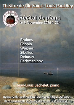 Affiche de Jean-Louis Bachelet : Récital de piano