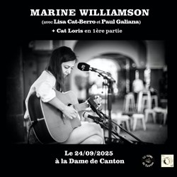 Affiche de Marine Williamson + 1ère partie Cat Loris