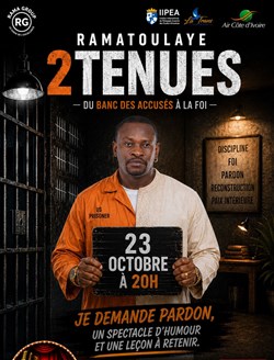 Affiche de Ramatoulaye dans 2 tenues : du banc des accusés à la foi