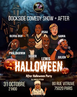Affiche de Dockside Comedy Show | Spécial Halloween