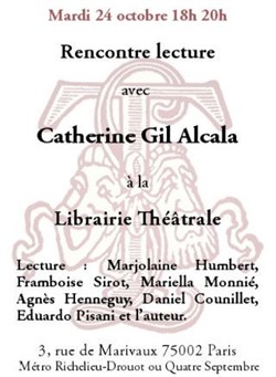 Affiche de Rencontre lecture avec Catherine Gil Alcala
