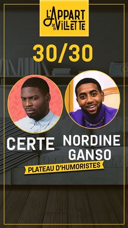 Affiche de Contre-Soirée à L'Appart | Certe Mathurin / Nordine Ganso