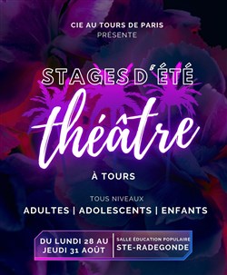 Affiche de Stage d'été de théâtre pour enfants | 9 à 14 ans