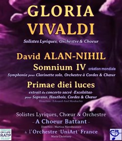 Affiche de Gloria de Vivaldi et Œuvres de David Alan-Nihil