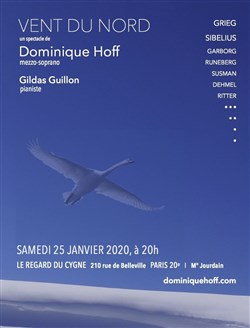 Affiche de Vent du Nord / Grieg Sibelius / Concert Conté de Dominique Hoff