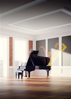 Affiche de Récital de piano Œuvres célèbres classiques et jazz