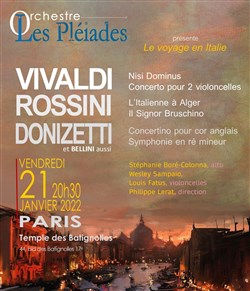 Affiche de Voyage en Italie | par l'Orchestre Les Pléiades