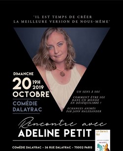 Affiche de Rencontre avec Adeline Petit sur le développement personnel