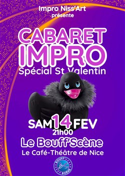 Affiche de Cabaret impro spécial Saint-Valentin