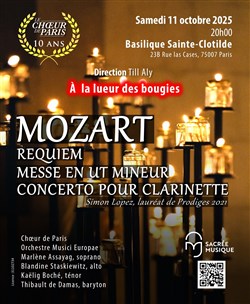 Affiche de Mozart à la lueur des bougies : Le Choeur de Paris fête ses 10 ans !