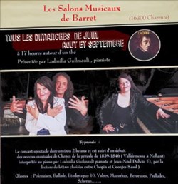 Affiche de Chopin et Sand, Le Duo Mythique rencontre et passion avec le Duo Cziffra pianistes