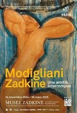 Affiche de Visite guidée de l'Exposition Modigliani / Zadkine : Une amitié interrompue | par Pierre-Yves Jaslet