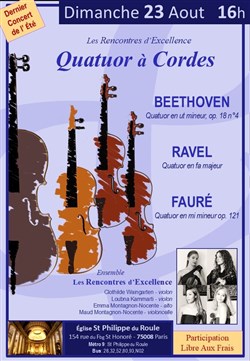 Affiche de Quatuor à Cordes : Les Rencontres d'Excellence