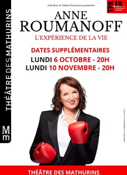 Affiche de Anne Roumanoff dans L'expérience de la vie