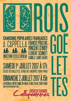 Affiche de Concert de chansons populaires françaises : Trois Goëlettes